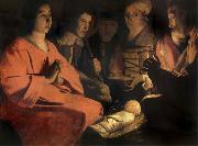 Georges de La Tour The adoracion of the shepherds oil painting on canvas